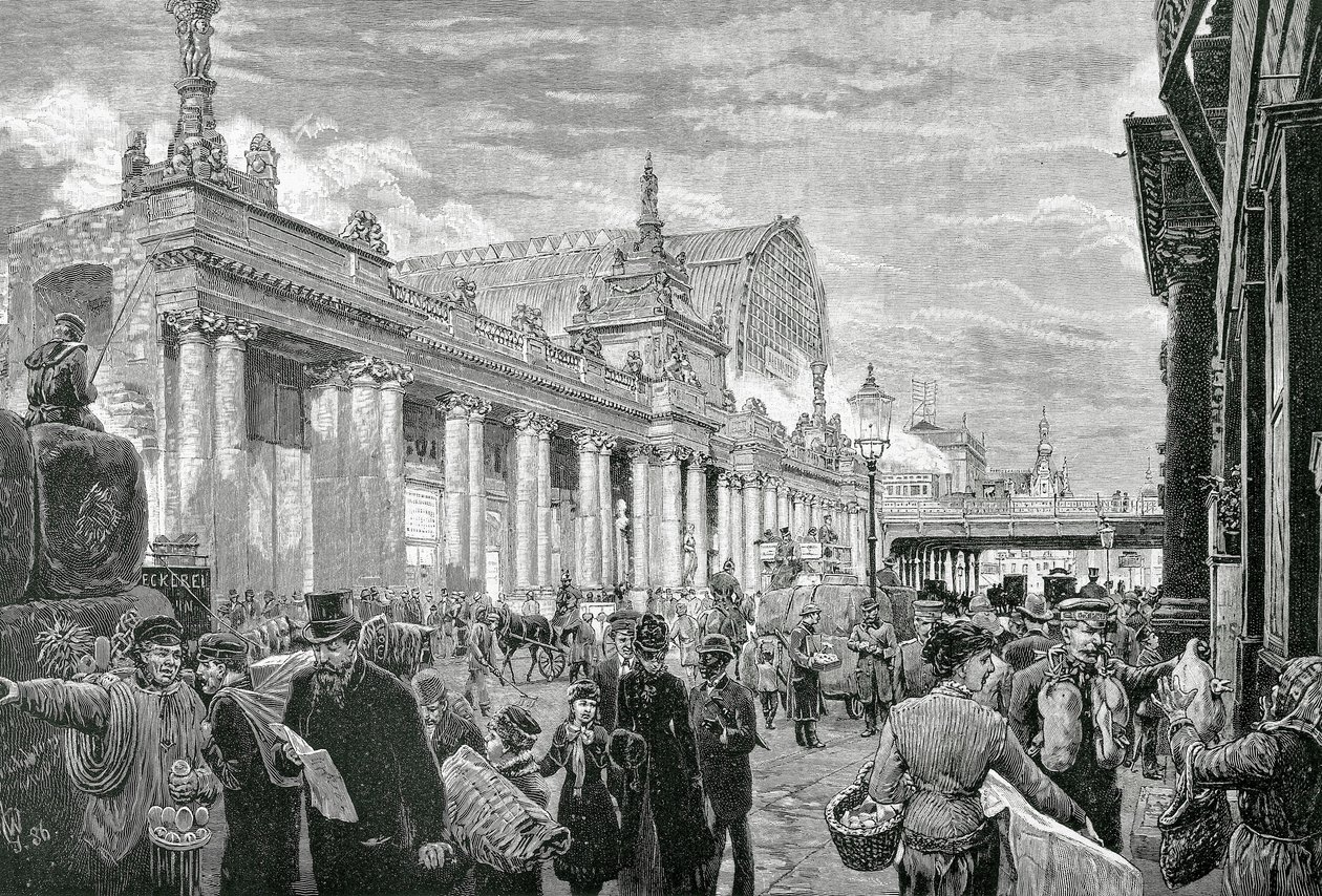 Det tyske riket eller det andre riket (1871-1918): sosialistisk demonstrasjon på markedsplassen i Berlin, 25. februar av Unknown artist