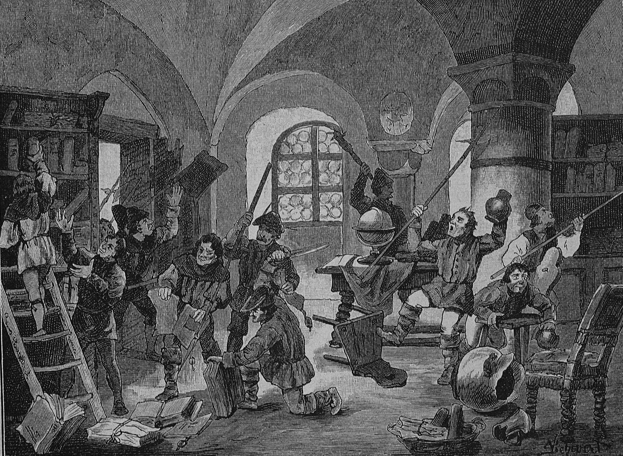 Den tyske bondekrigen (1524-1526): travelhet av bønder i Roggenburg, Bayern, Tyskland av Unknown artist