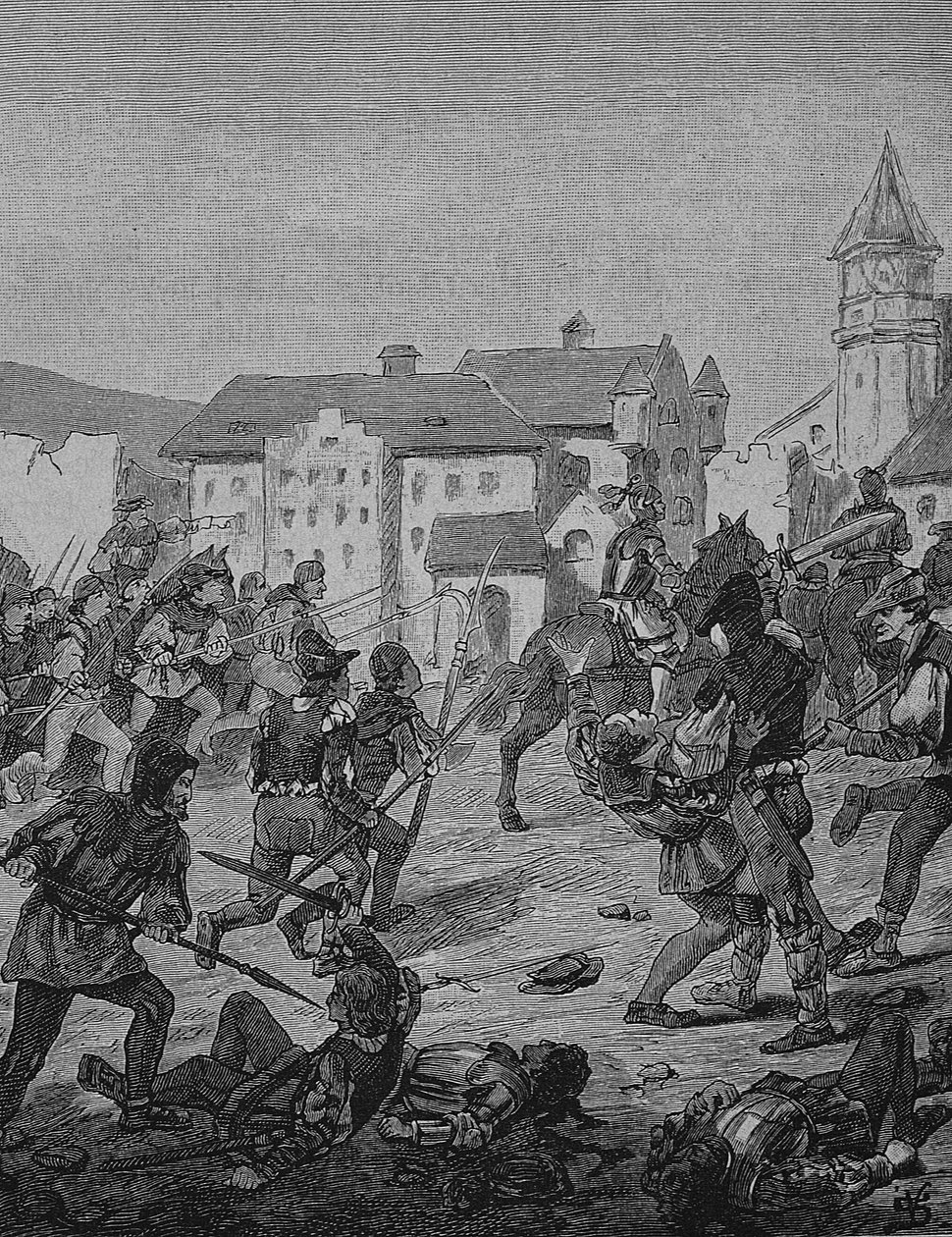 Den tyske bondekrigen (1524-1526): Storming av Weinsberg av Unknown artist
