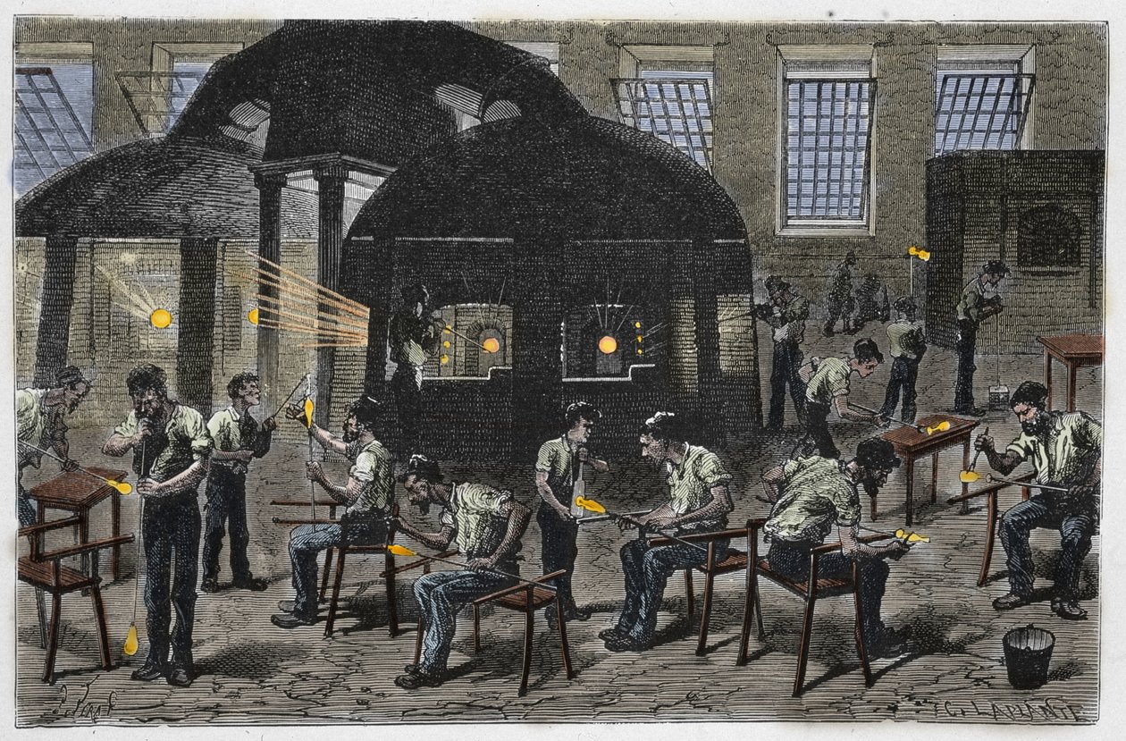 Glassblowing Factory av Unknown artist