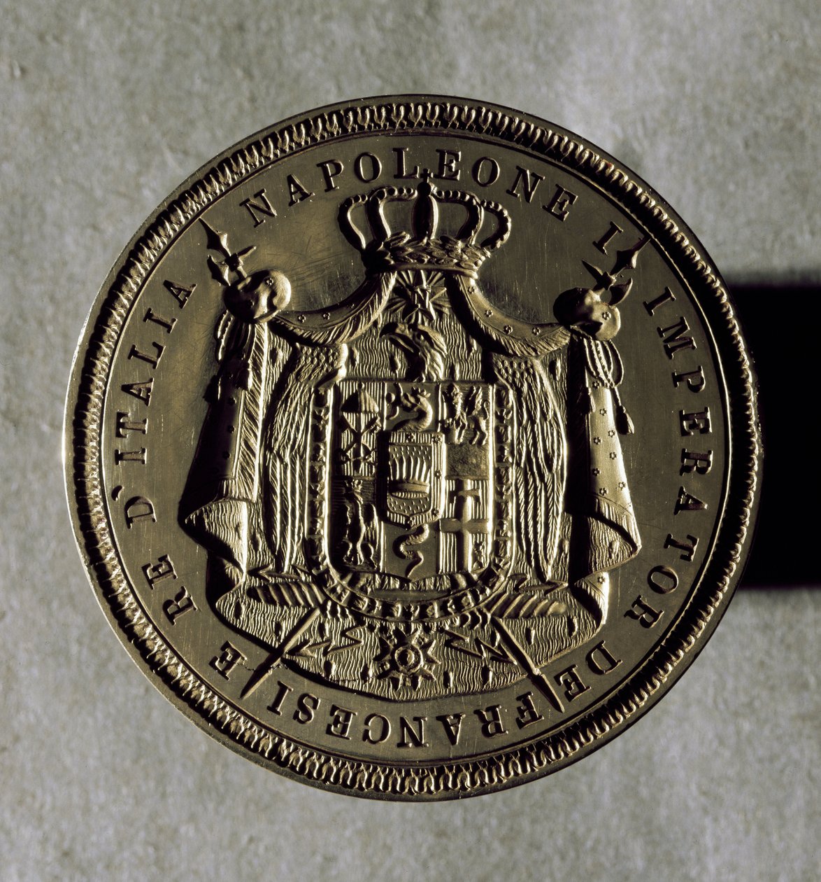 Gyldent segl for riket Italia på Napoleon I