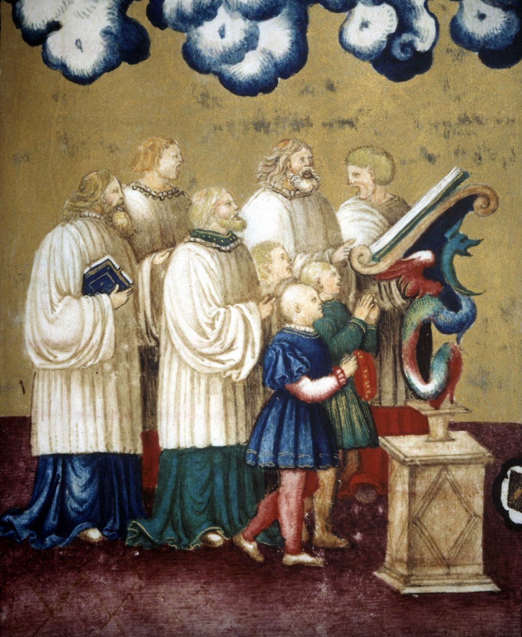 Gregoriansk sang fra 1400-tallet. Incoronata-kirken i Lodi av Unknown artist