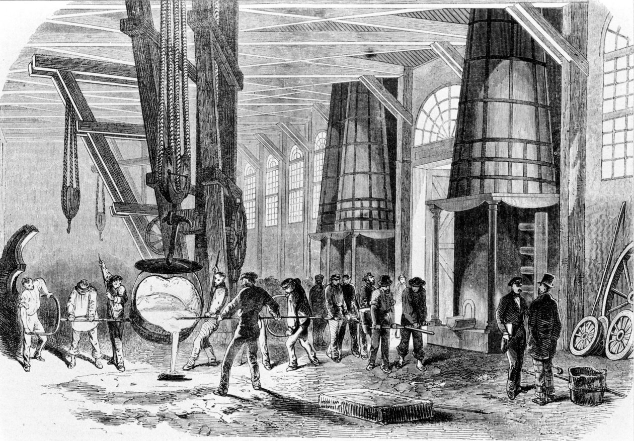 Grenelle støperi i 1885. av Unknown artist