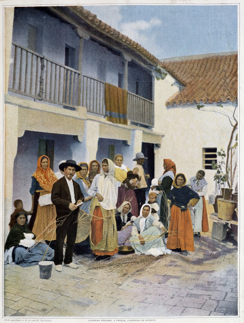 Gruppe sigøynere i Triana, en forstad til Sevilla av Unknown artist