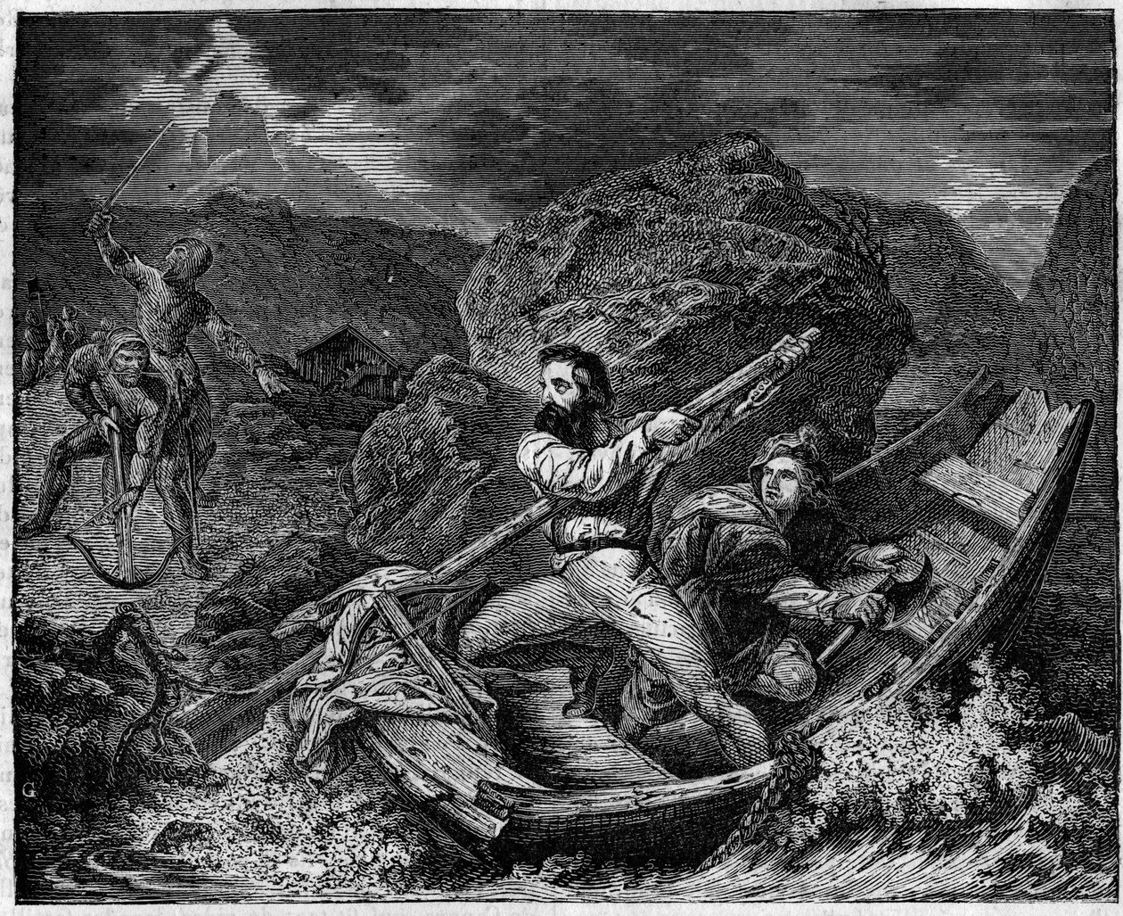 Guillaume Tell (William Tell) reddet Baumgartner. av Unknown artist