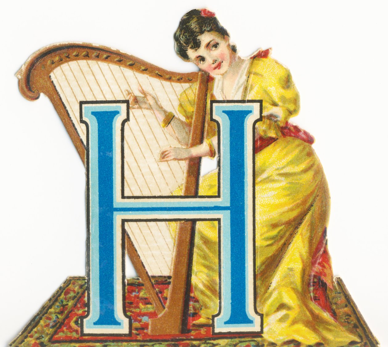 H: Harpist av Unknown artist