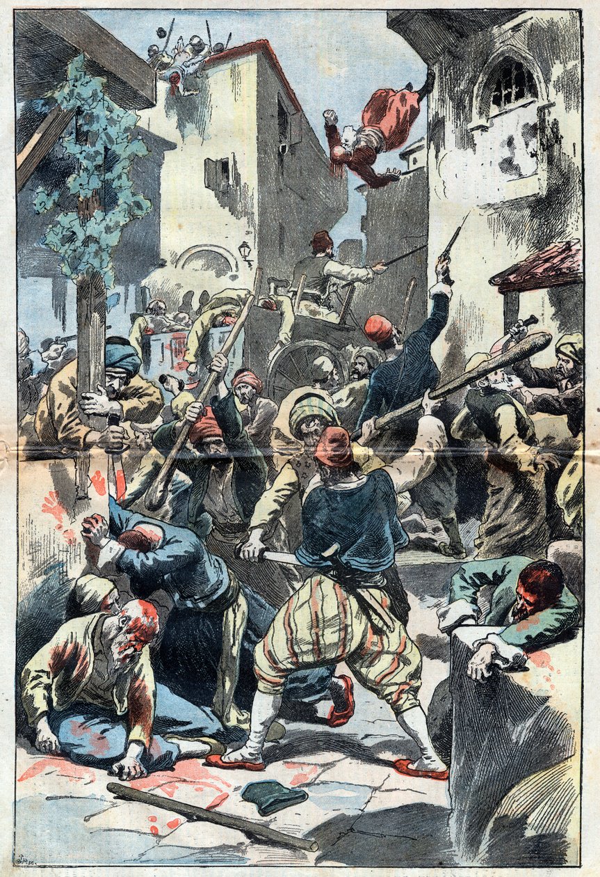 Hamidiske massakrer: massakren av armenere i Konstantinopel av Unknown artist