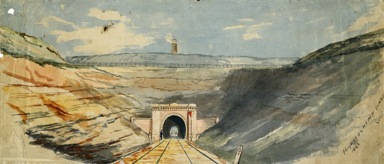 Haywards Heath Tunnel, sør av Unknown artist