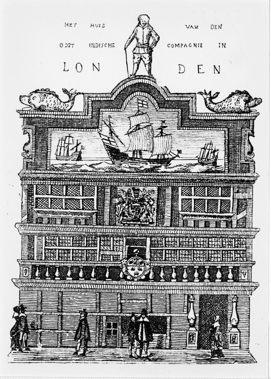 Hovedkvarter for East India Company i London på 1600-tallet. av Unknown artist