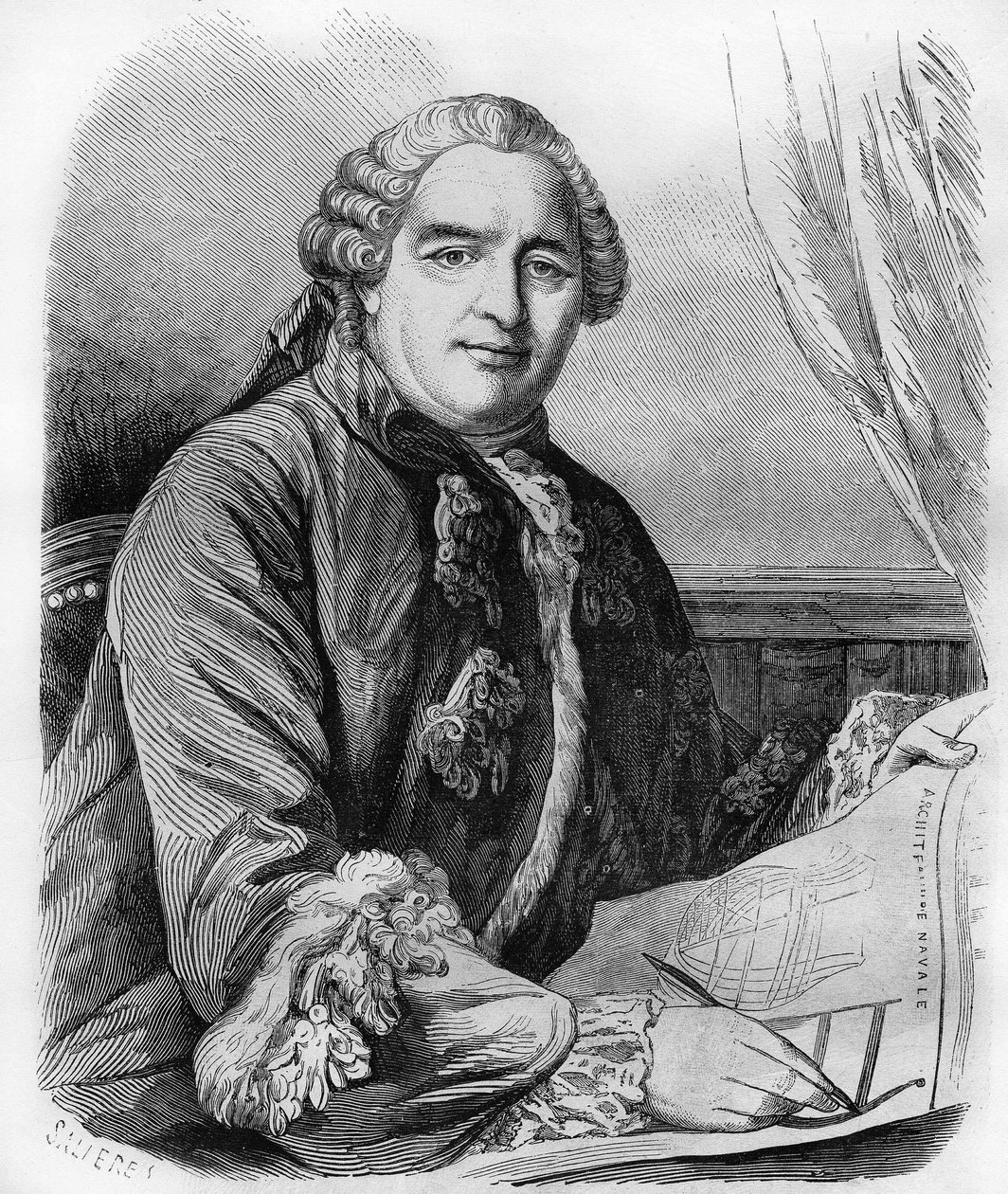 Henri Louis Duhamel du Monceau (1700-1782), fransk fysiolog og agronom. av Unknown artist