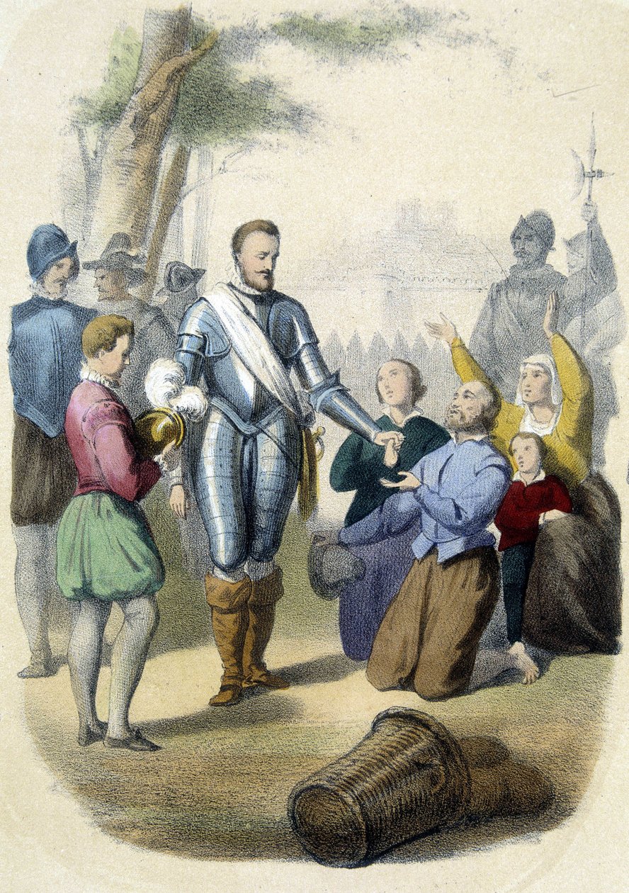Henry IV (1553 - 1610) ved hovedkvarteret i Paris i 1594. av Unknown artist