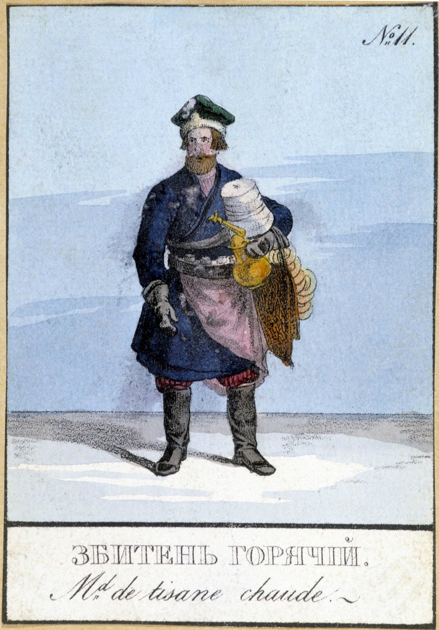 Urte-te-forhandler i Russland på 1800-tallet. av Unknown artist