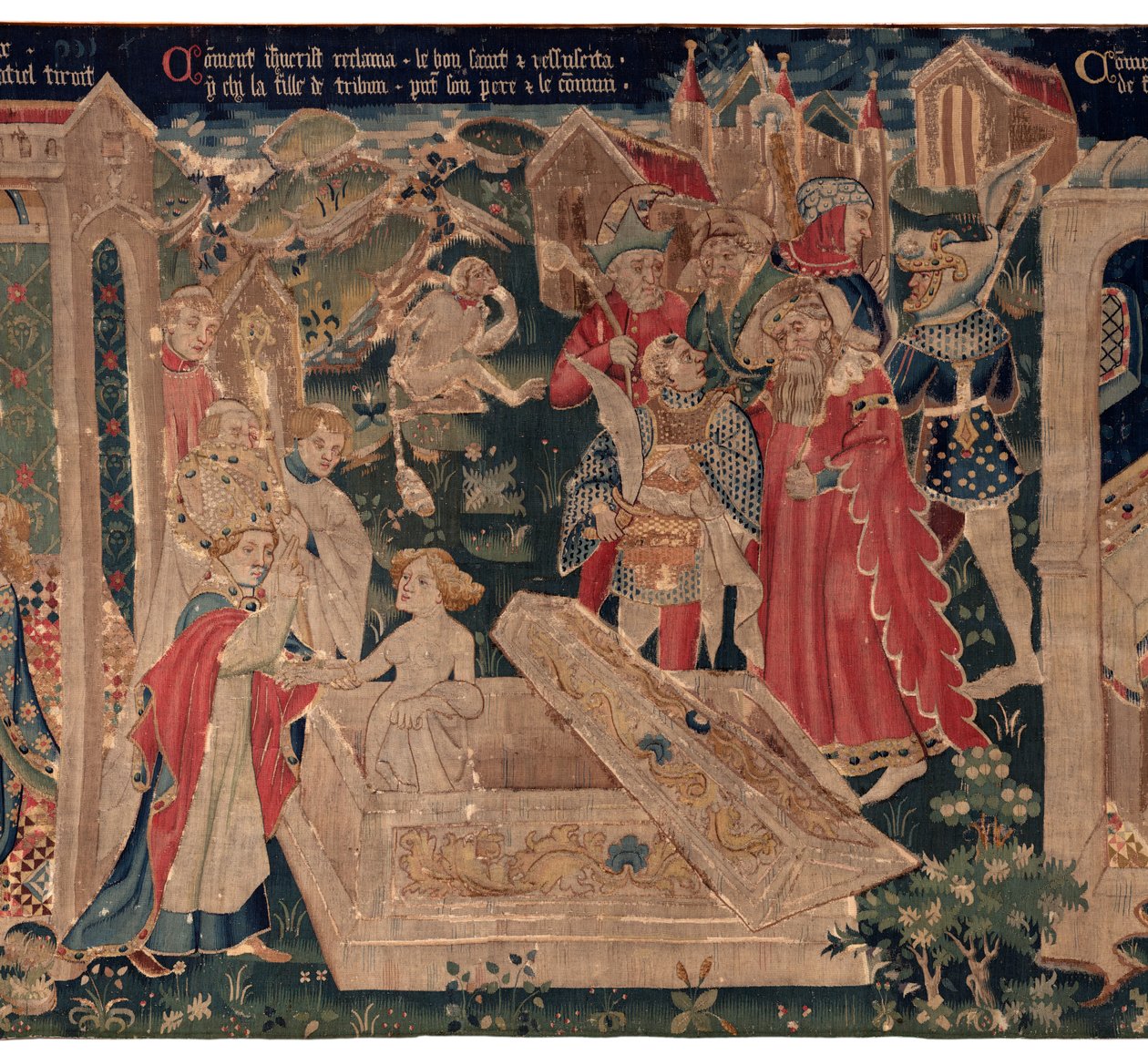 Historien om Saint Piat og Saint Eleuthère, scene 12: Oppstandelsen til tribunens datter av Unknown artist