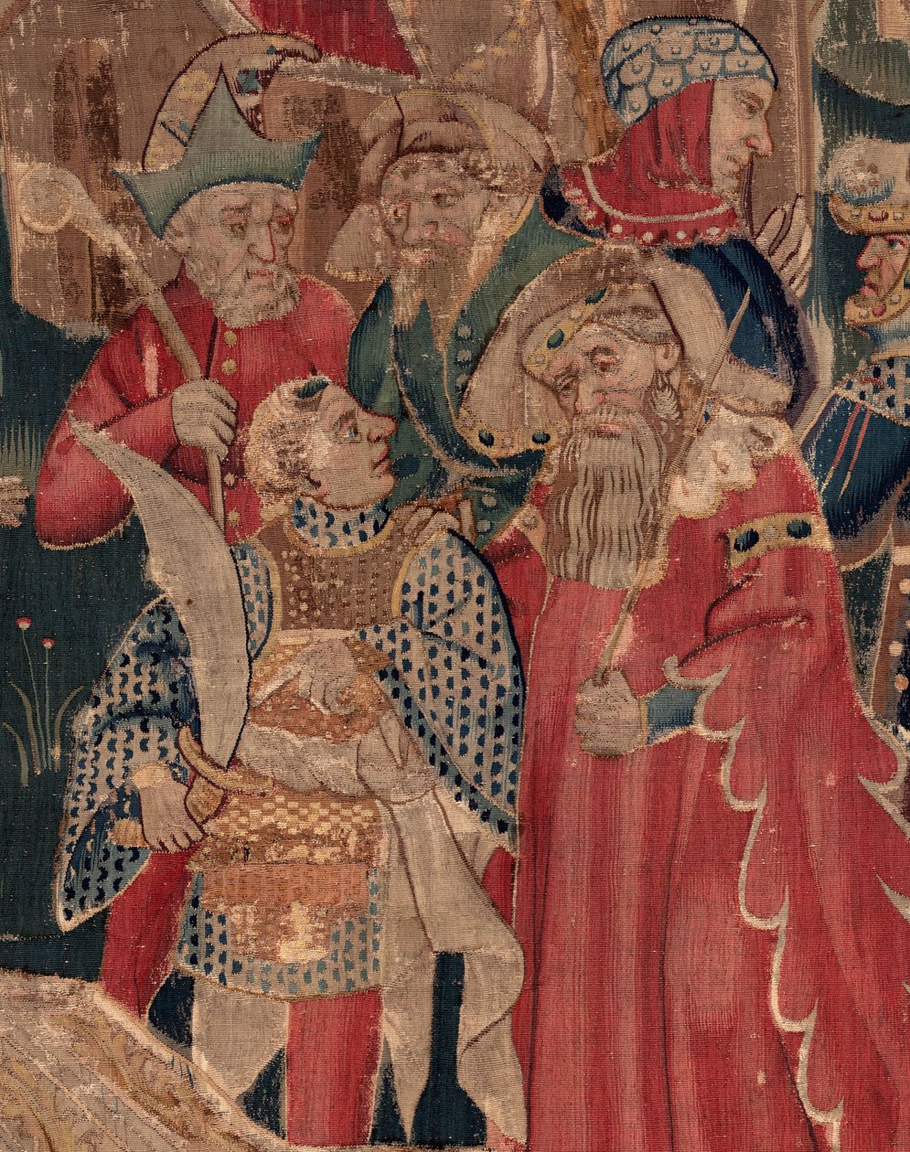 Historien om Saint Piat og Saint Eleuthère, scene 12: Oppstandelsen til tribunens datter Detalj. av Unknown artist