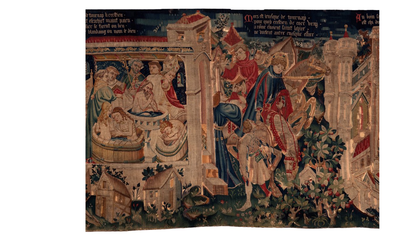Historien om Saint Piat og Saint Eleuthère, scene 7 dåp av de eksilkristne av Unknown artist