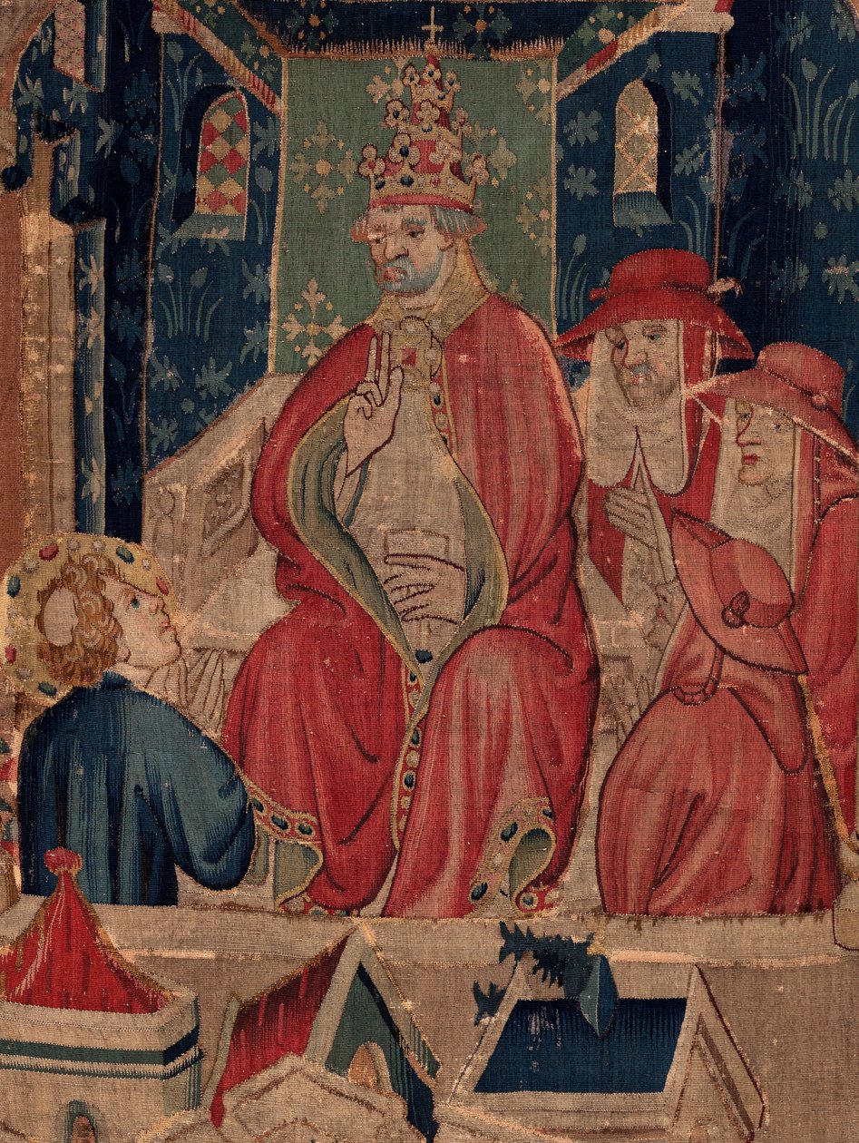 Historien til Saint Piat og Saint Eleuthère, scene 9 Saint-Éleuthère er bekreftet som biskopen av Tournai (Au boin saint l