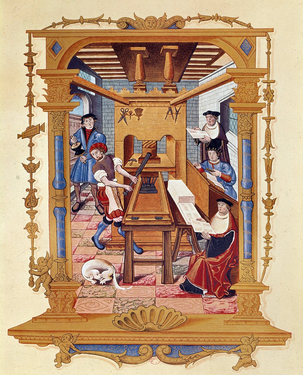 Trykkhistorie: et typografisk verksted rundt 1530. av Unknown artist