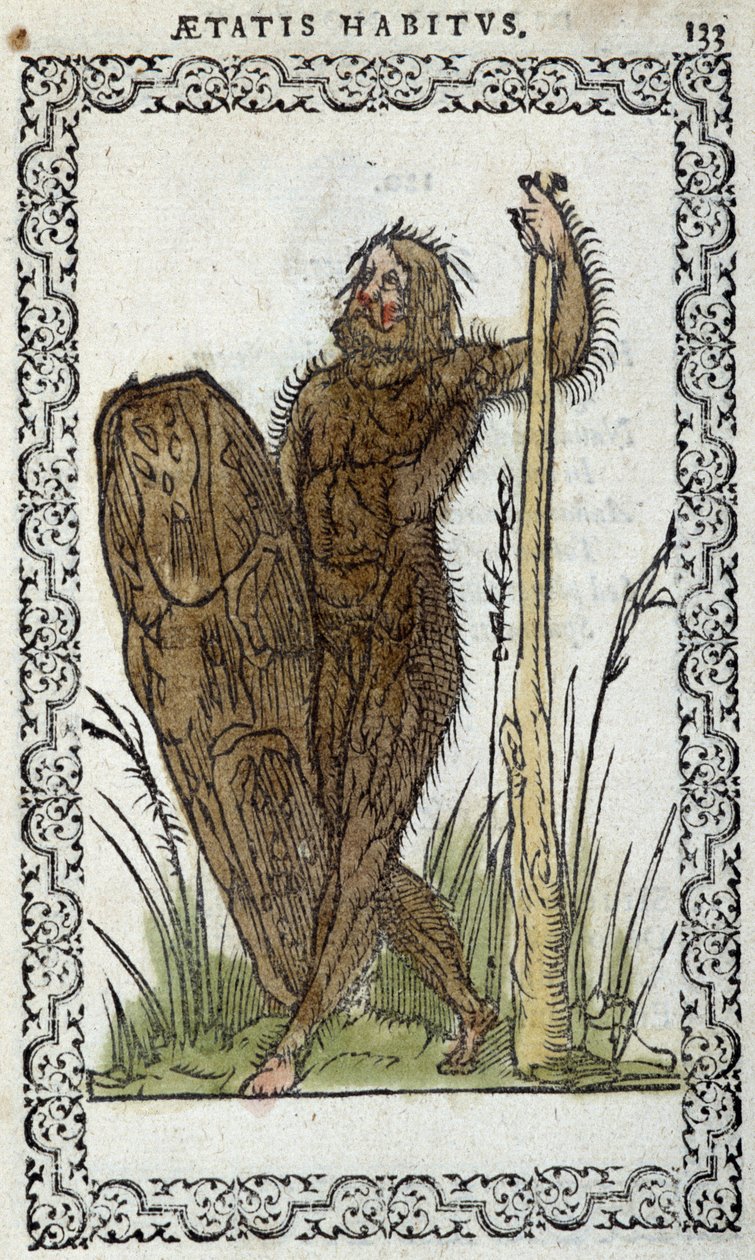 Homme sauvage - i "" Habits et effigies"" av Jean Sluperius av Unknown artist
