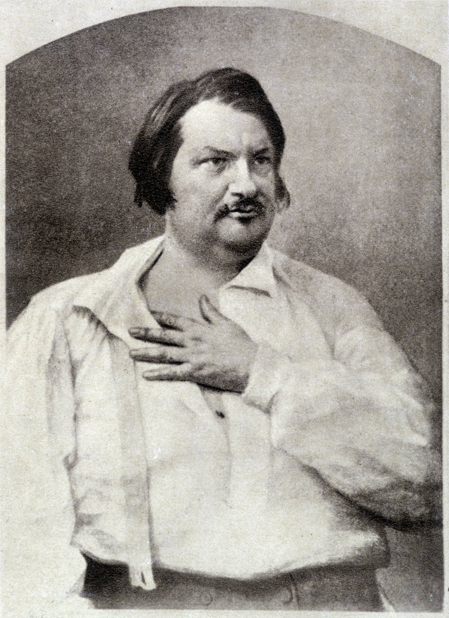 Honoré de Balzac, rundt 1850 av Unknown artist
