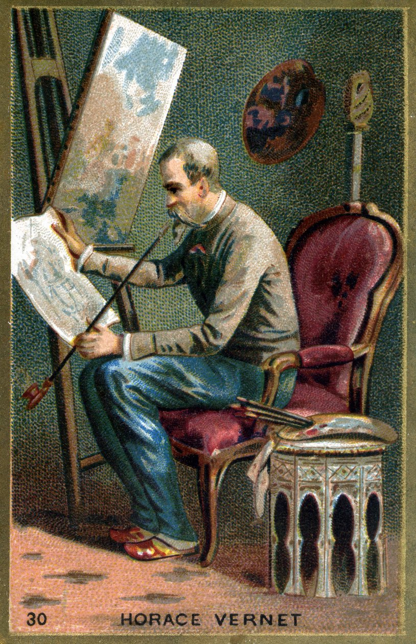 Horace Vernet (1789 - 1863), French painter. 19th century chromolithography. av Unknown artist