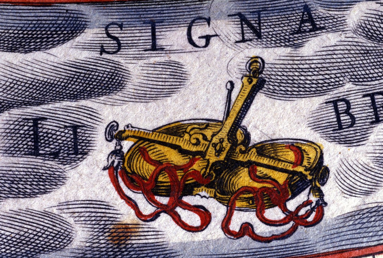 Horoskop: dyrekretsens tegn, Vekten. 1500-talls gravering. av Unknown artist