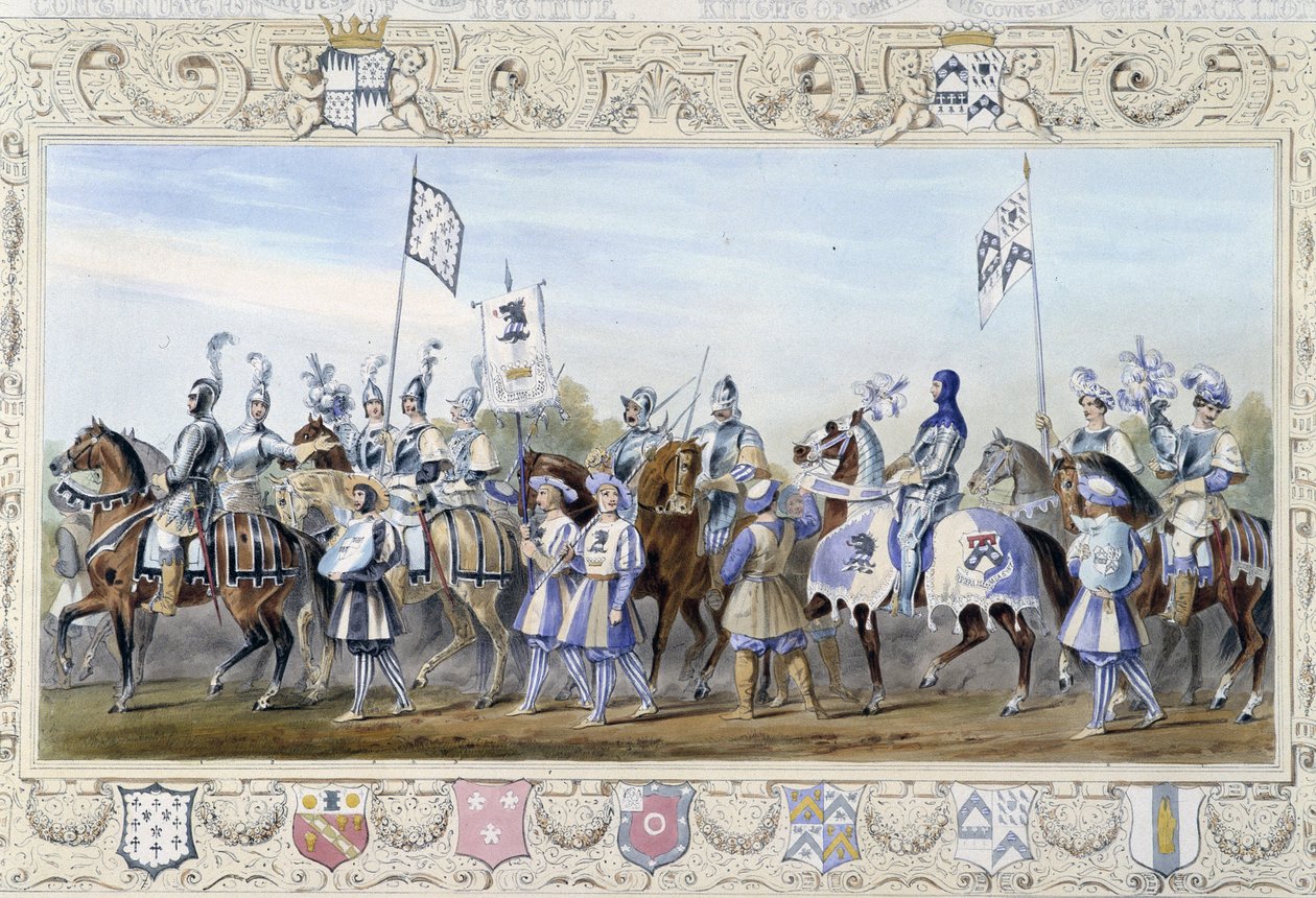 Ryttere "" Black Lions"" - i "" Knight of England" av J. Whatman, red. T. M