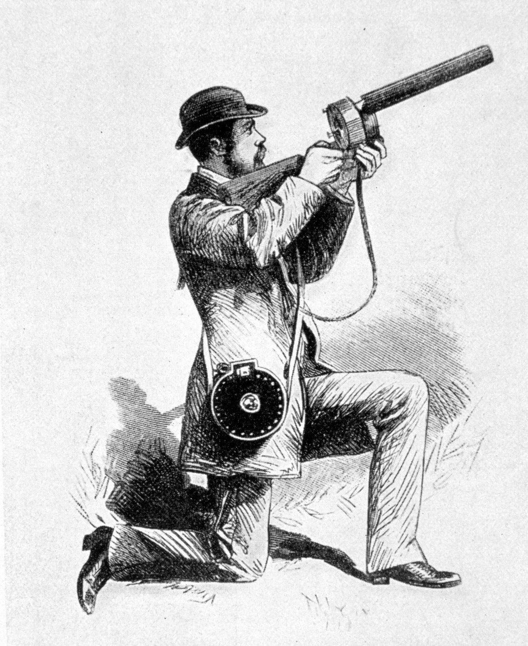 Hvordan riflen til Etienne Jules (Etienne-Jules) Marey ble brukt til å fotografere fugler. av Unknown artist
