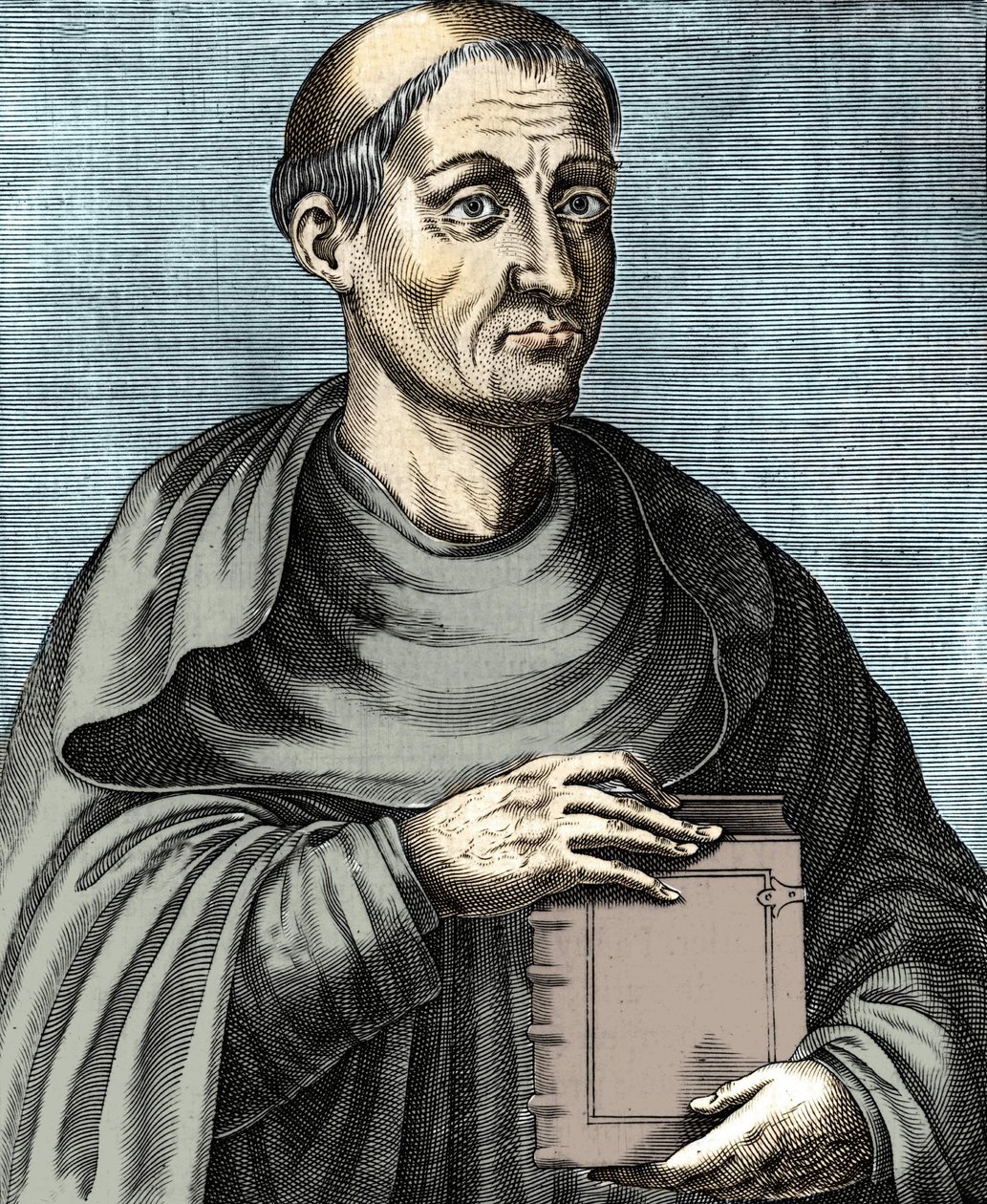 Hugues de Saint Victor. French theologian and philosopher. 12th century. Engraving of the 17th century. av Unknown artist