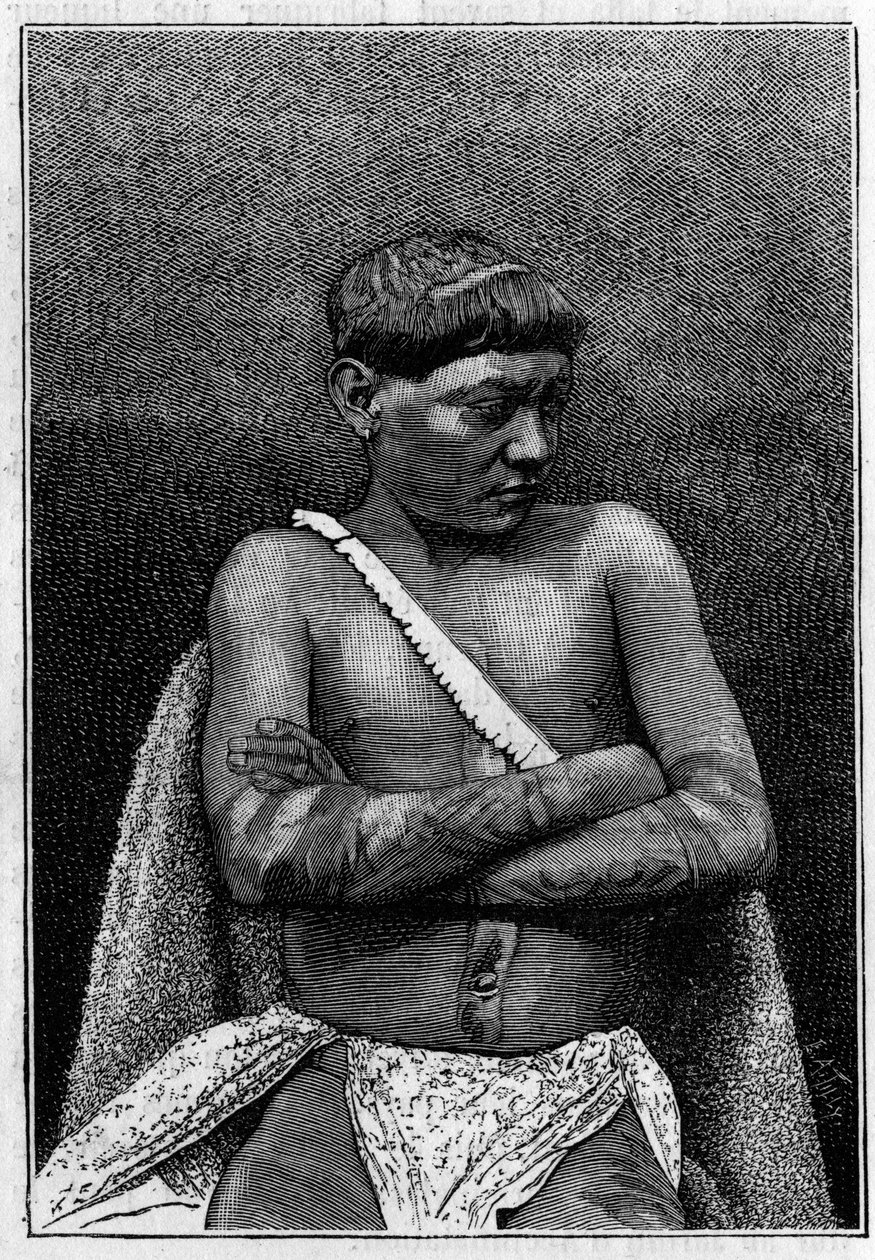 Human Zoo: ung galibi-mann (indianere) ved Jardin d