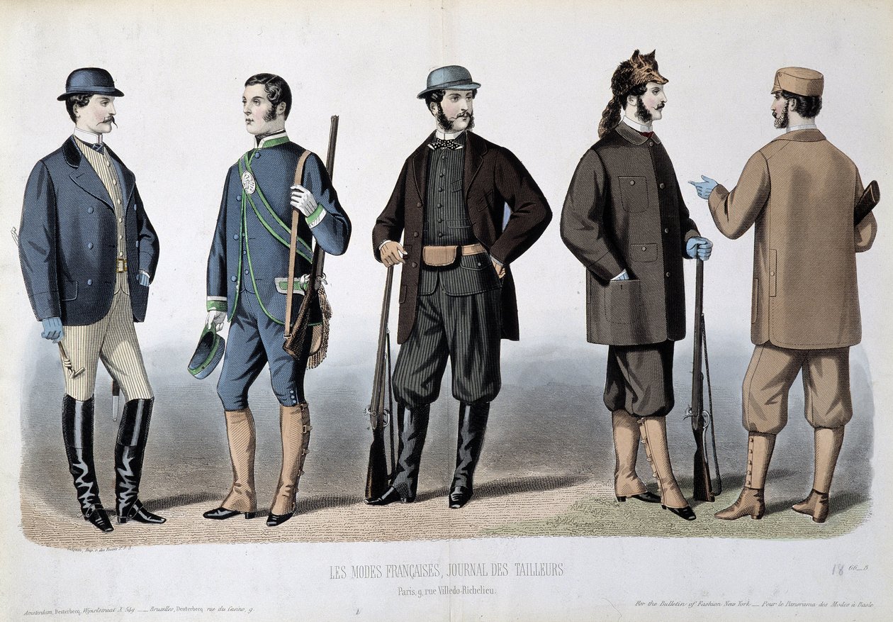 Jaktantrekk, "" Le Journal des tailors"" av Unknown artist