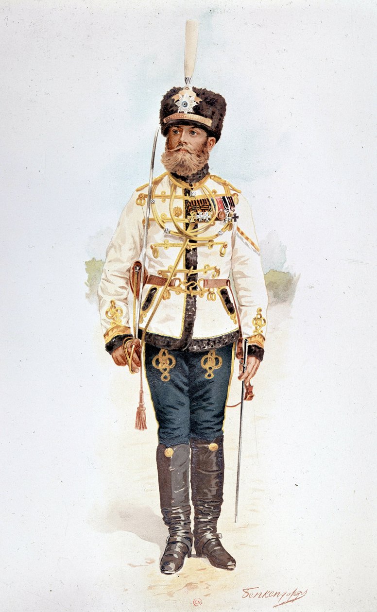 Hussard fra den russiske garde under Nicholas II av Unknown artist