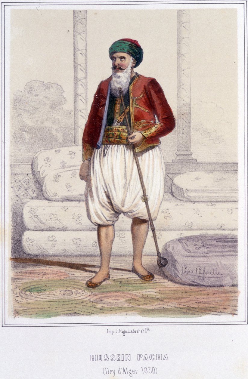 Hussein pasha, dey (besteonkel) av Alger fra 1818 til 1830 da franskmennene tok Alger. av Unknown artist