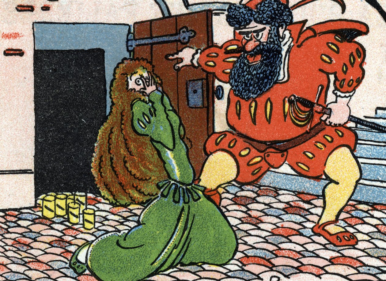 Illustrasjon til «Blåskjegg» av Unknown Artist