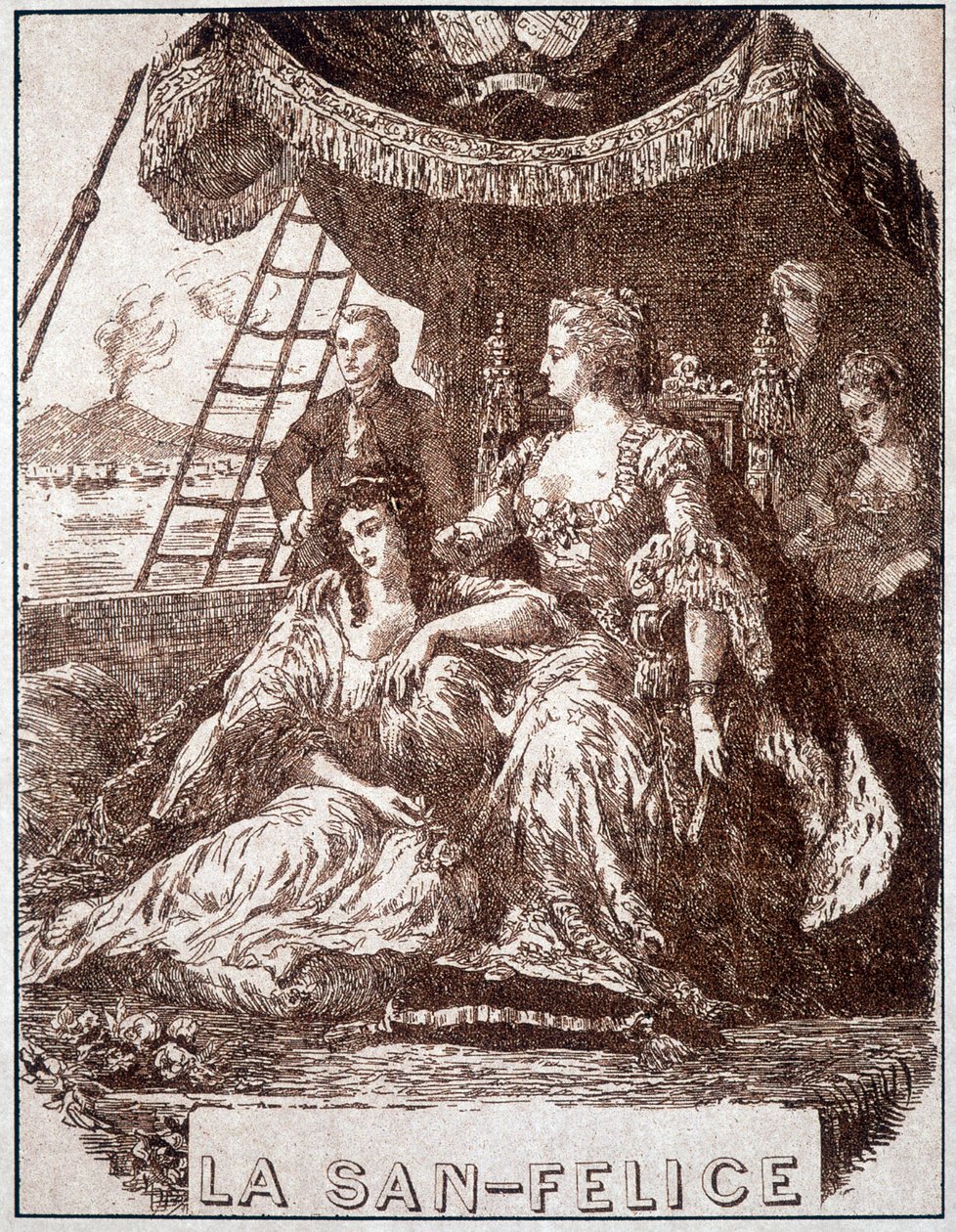 Illustrasjon av "La San Felice"" av Alexandre Dumas far. Red. A. Le Vasseur, Paris. av Unknown artist