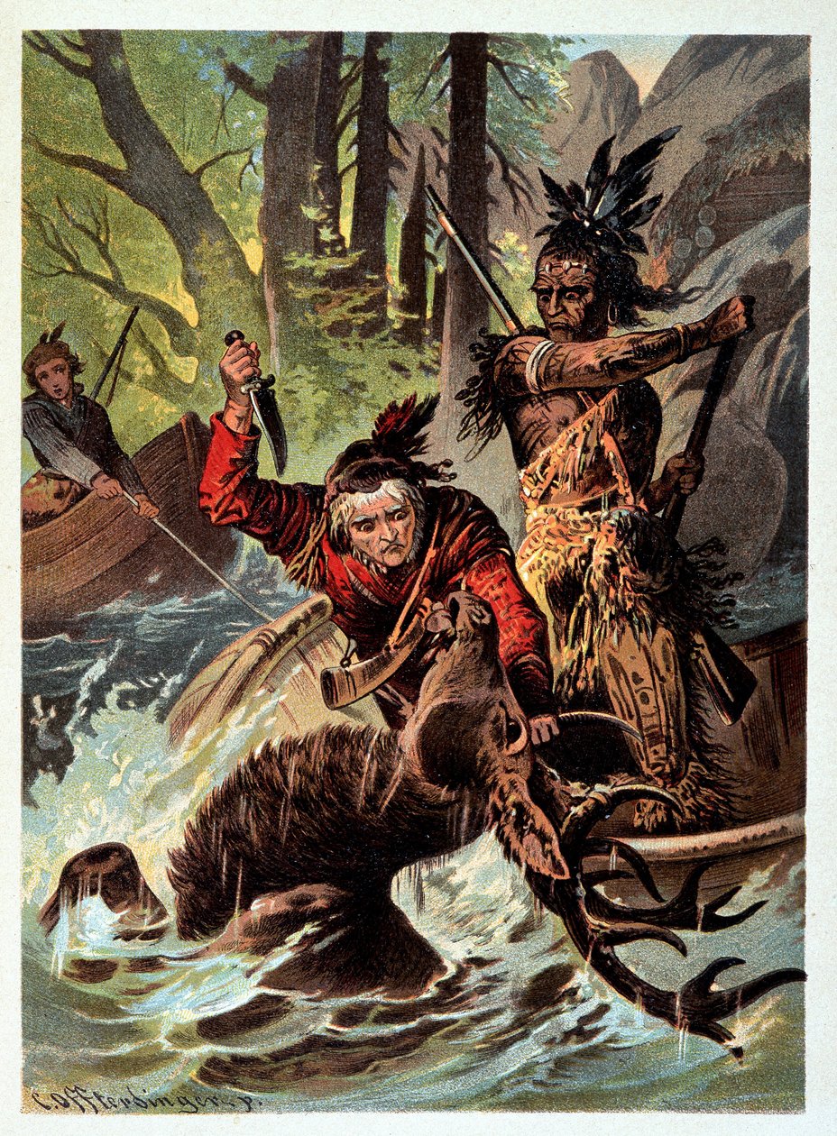 Illustrasjon av "" skinnstrømper" av F. Cooper av Unknown artist