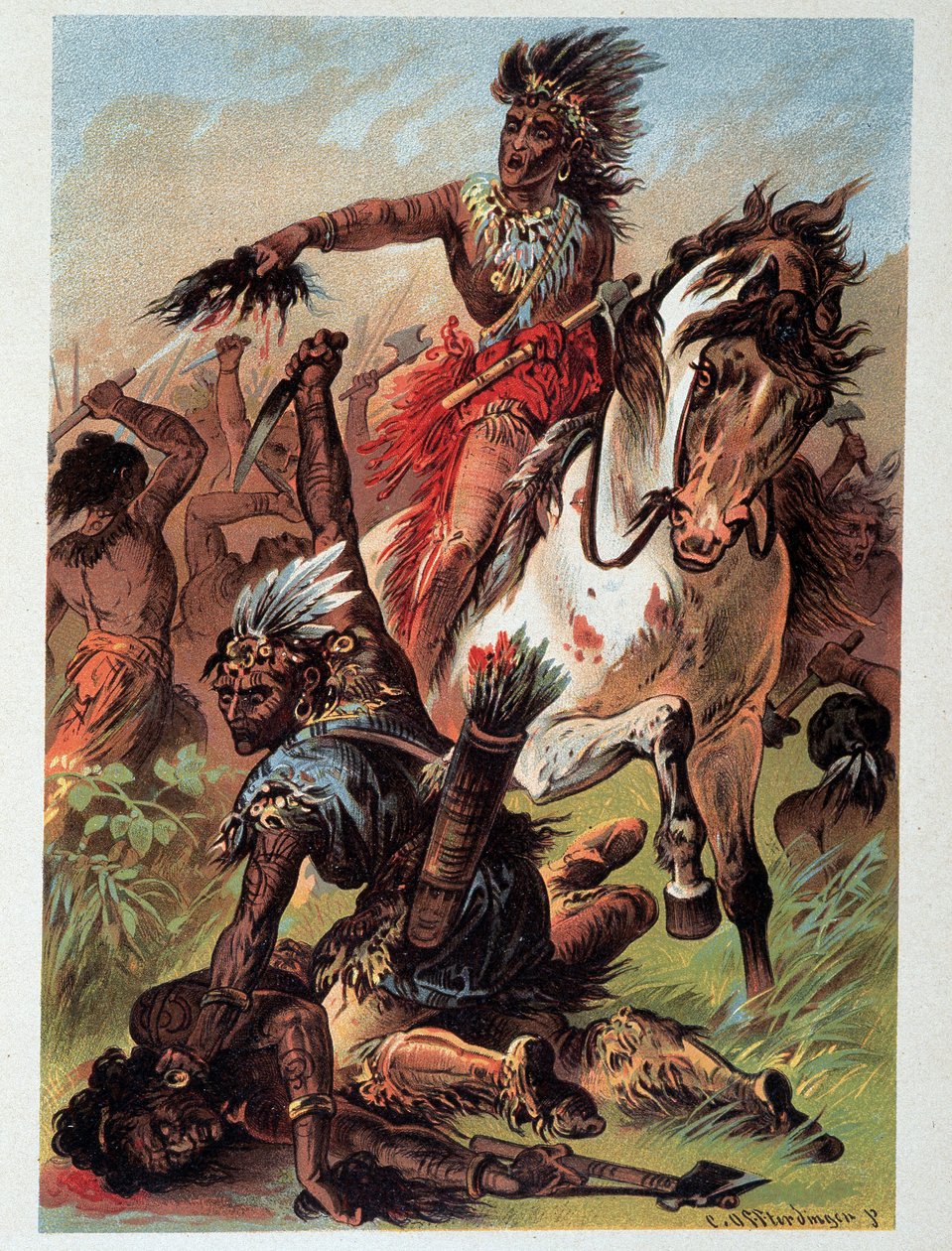 Illustrasjon av "" skinnstrømper" av F. Cooper av Unknown artist