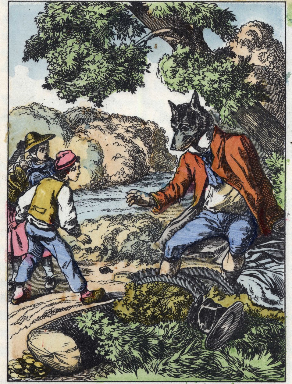 Illustrasjon av fortellingen "Good Mom Sheep"". I "" Fortellinger fra hjemmet for de minste"". Anonym gravering fra 1800-tallet. av Unknown artist