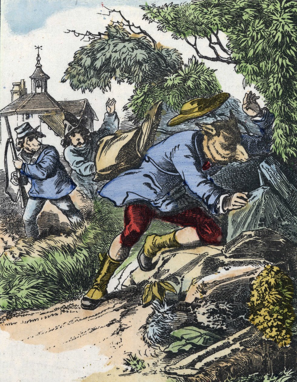 Illustrasjon av fortellingen "Good Mom Sheep"". I "" Fortellinger fra hjemmet for de minste"". Anonym gravering fra 1800-tallet. av Unknown artist