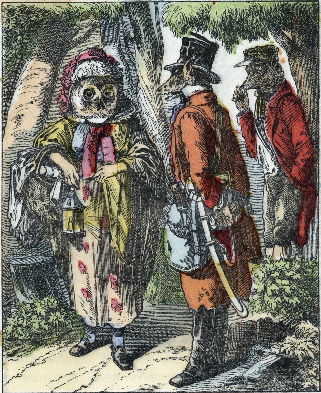 Illustrasjon av fortellingen "Good Mom Sheep"". I "" Fortellinger fra hjemmet for de minste"". Anonym gravering fra 1800-tallet. av Unknown artist