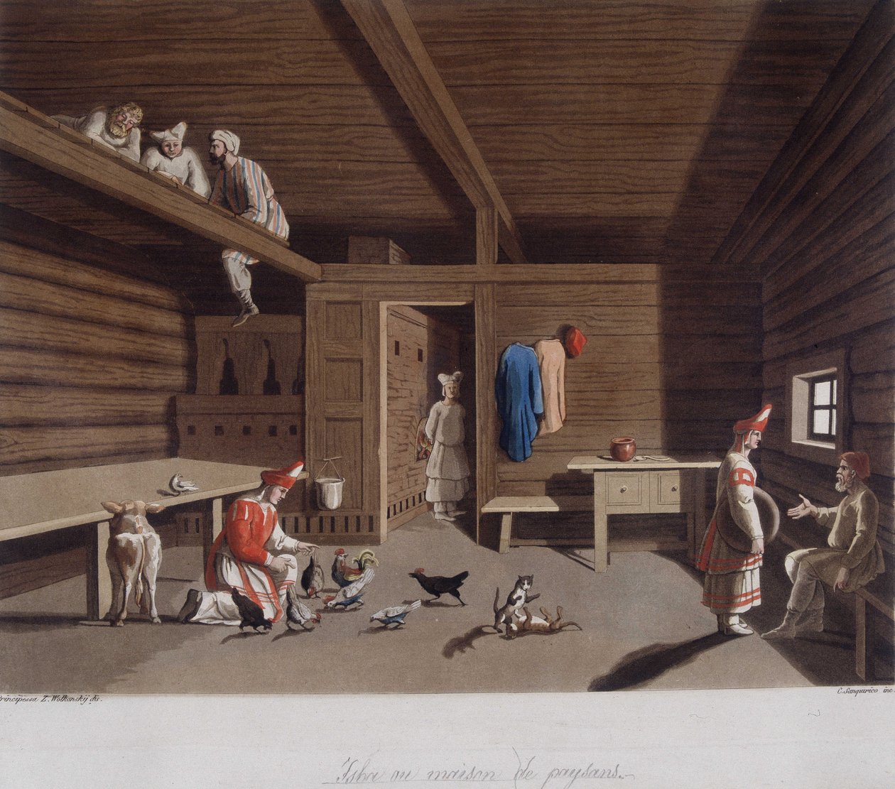 I "The Old and Modern Costume" 1819-1820, av Ferrario. av Unknown artist