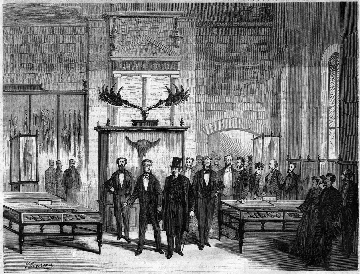 Inauguration of the Musee Gallo Romain (Gallo-Romain) at the Chateau Saint Germain en Laye (Saint-Germain-en-Laye) by Napoleon III (Charles Louis Napoleon Bonaparte av Unknown artist