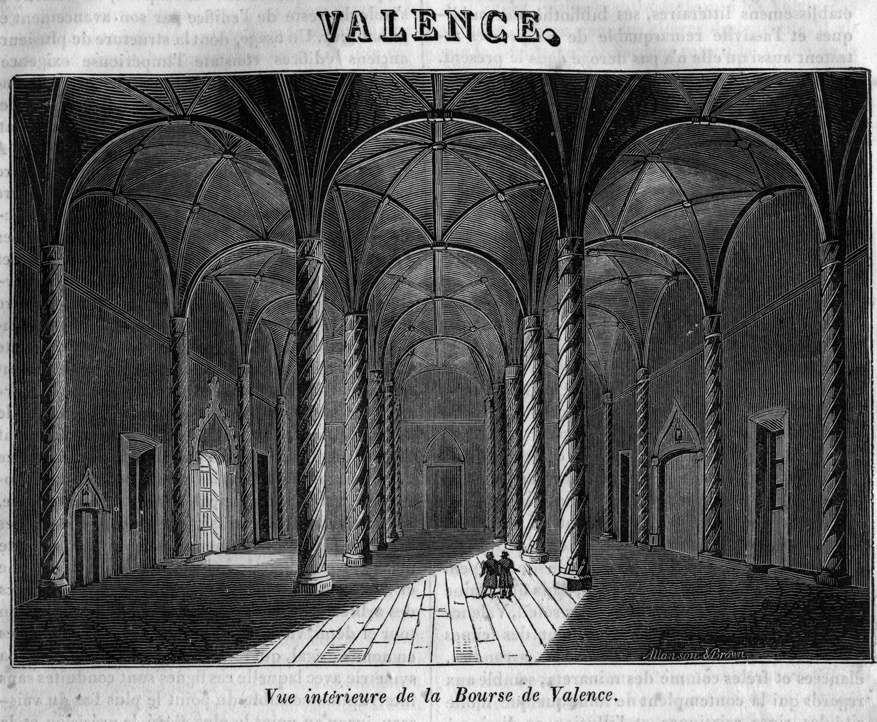 Intern utsikt over Valencia-børsen på 1800-tallet. av Unknown artist