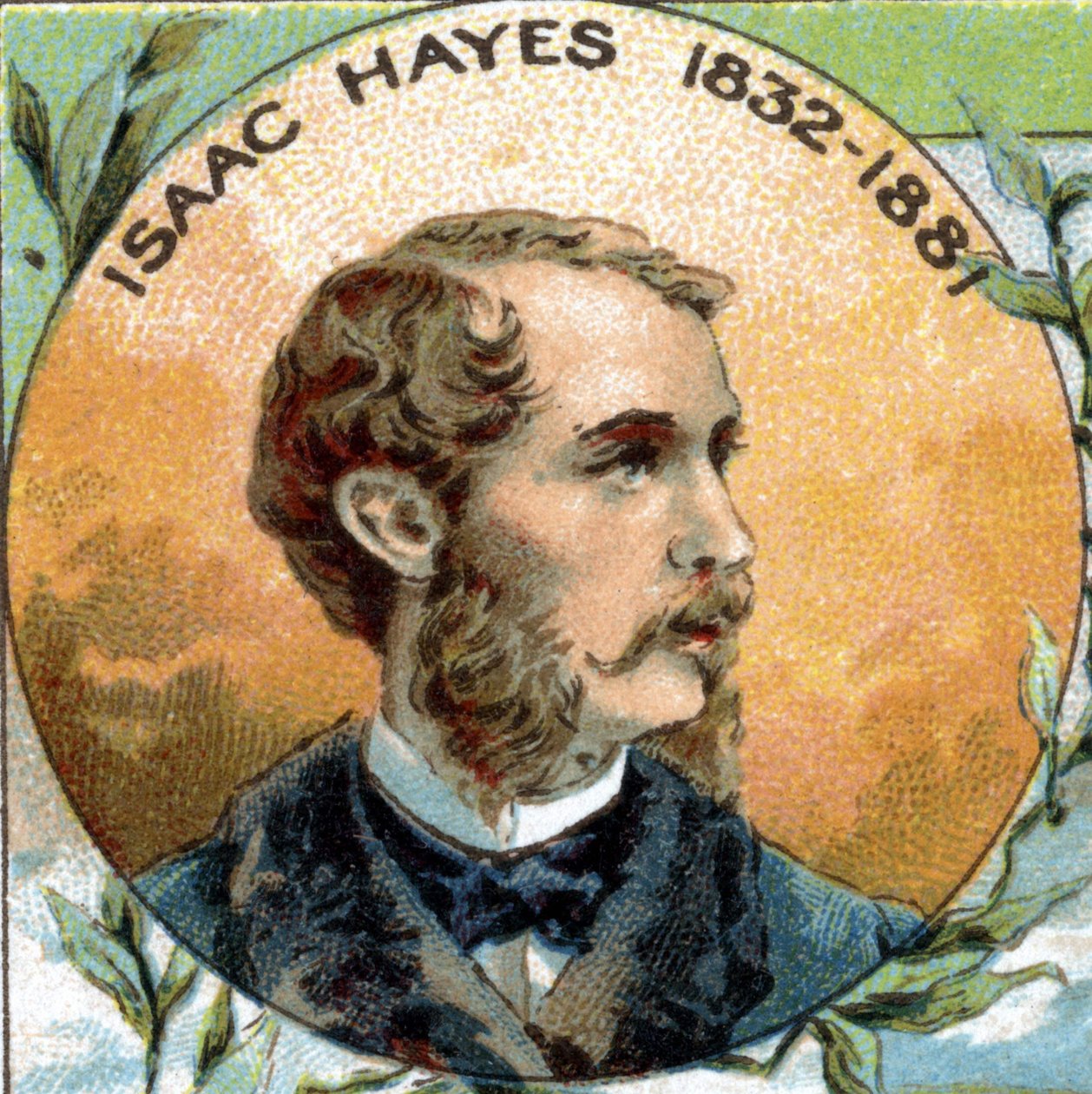 Isaac Israel Hayes (1832-1881) doctor and explorer of the Arctic continent av Unknown artist