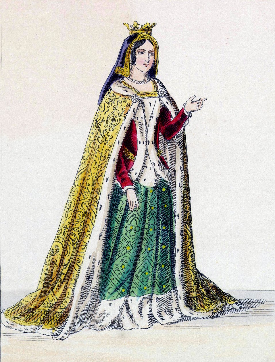 Isabella I av Castilla, kjent som katolikken (1451-1504), dronning av Castilla. av Unknown artist