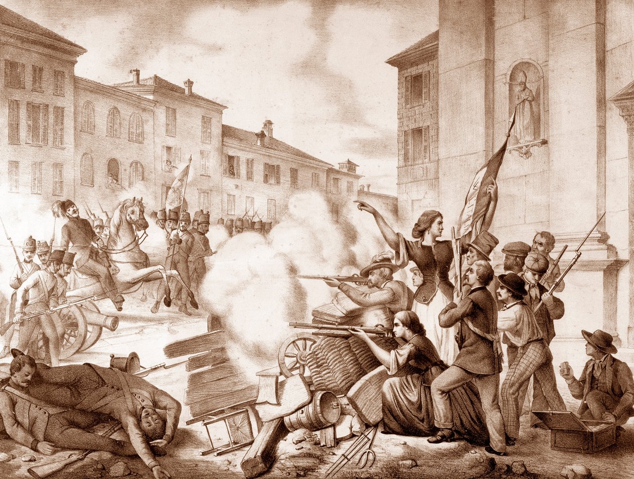 Italian Unite (Risorgimento (1848-1870): episode av Ten Days of Brescia, 23. mars til 1. april av Unknown artist