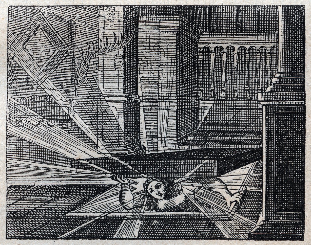 Italienske ordtak: Verita non pua star sepolta - Sannheten kan ikke forbli begravet. Gravering fra 1800-tallet av Unknown artist