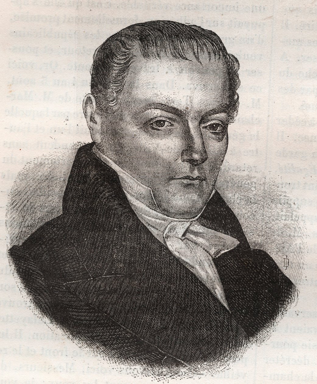 Jacques Francois Nicolas Bavoux 1774-1848 sorenskriver og politiker - av Unknown artist