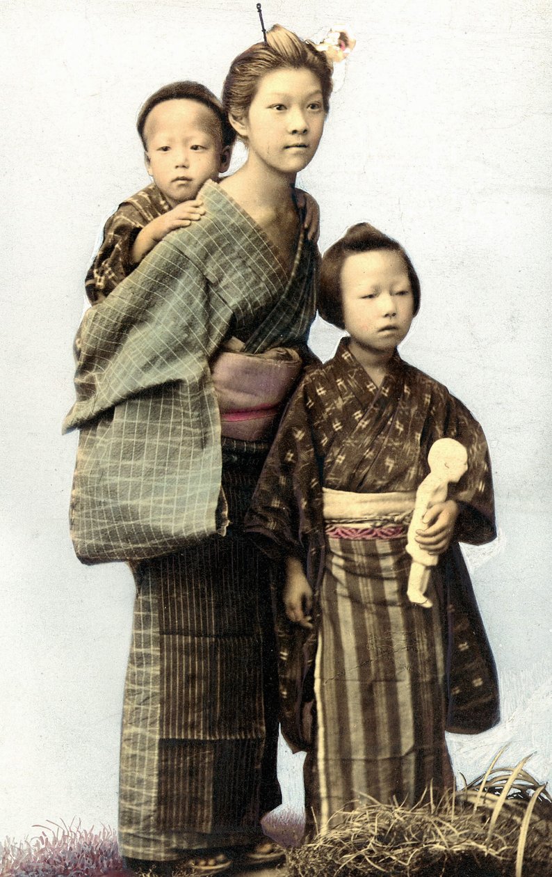 Japanese children, late 19th century av Unknown artist
