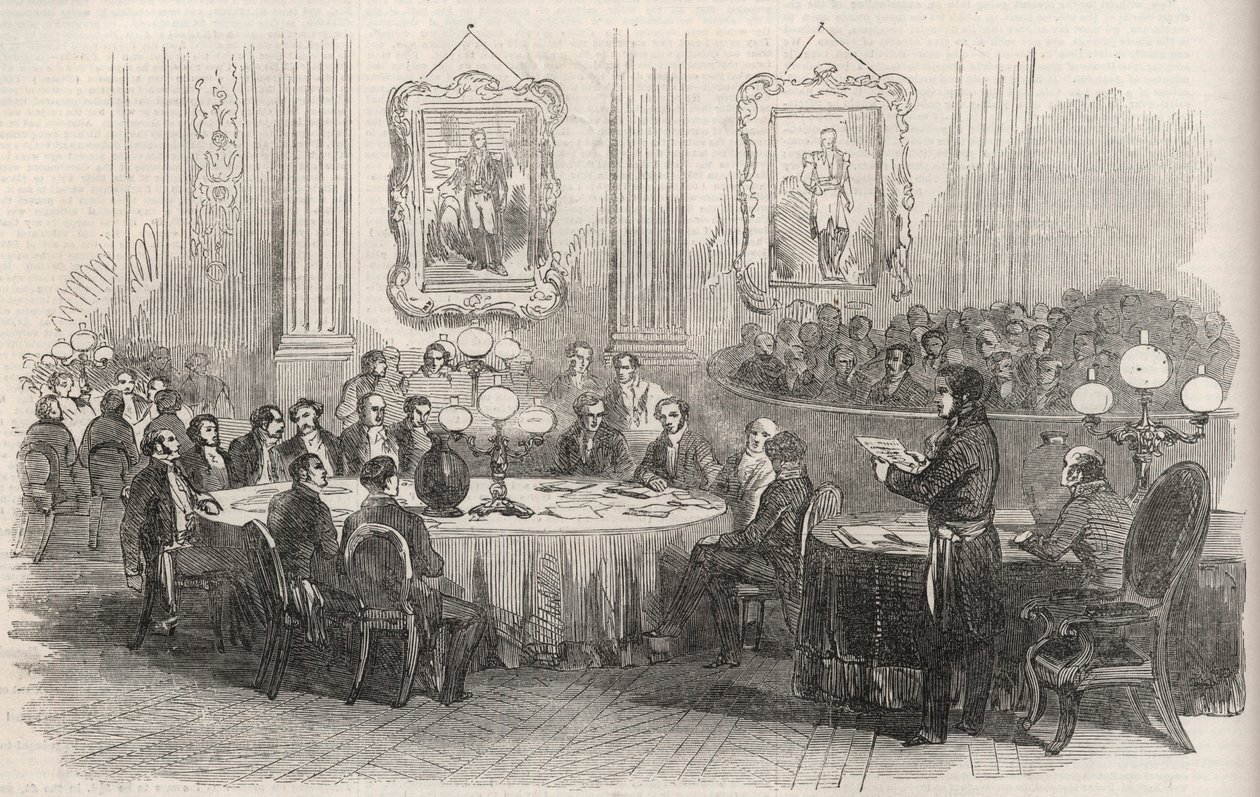 Jean-Jacques (Jean Jacques) Berger (1790-1859) PREFECT OF THE SEINE, PROclaiming THE VOTES FOR THE EMPIRE TO THE MAYORS OF THE ARRONDISSENSES, PARIS av Unknown artist