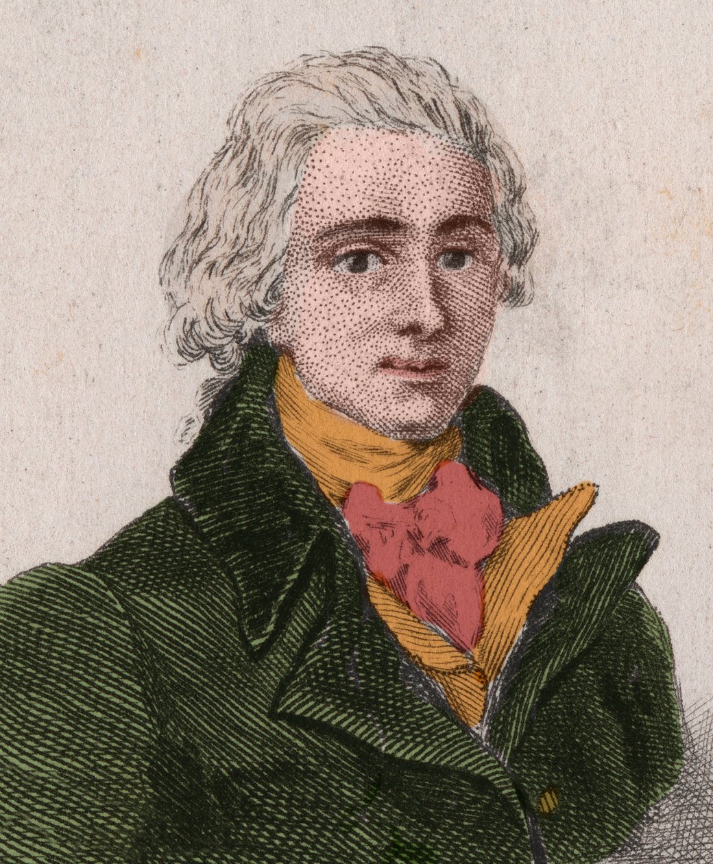 Jean-Pierre-Claris (Jean Pierre Claris) de Florian (1755-1794), dramatiker, romanforfatter, poet, fransk fabulist (1755-1794). Gravering fra 1876. av Unknown artist